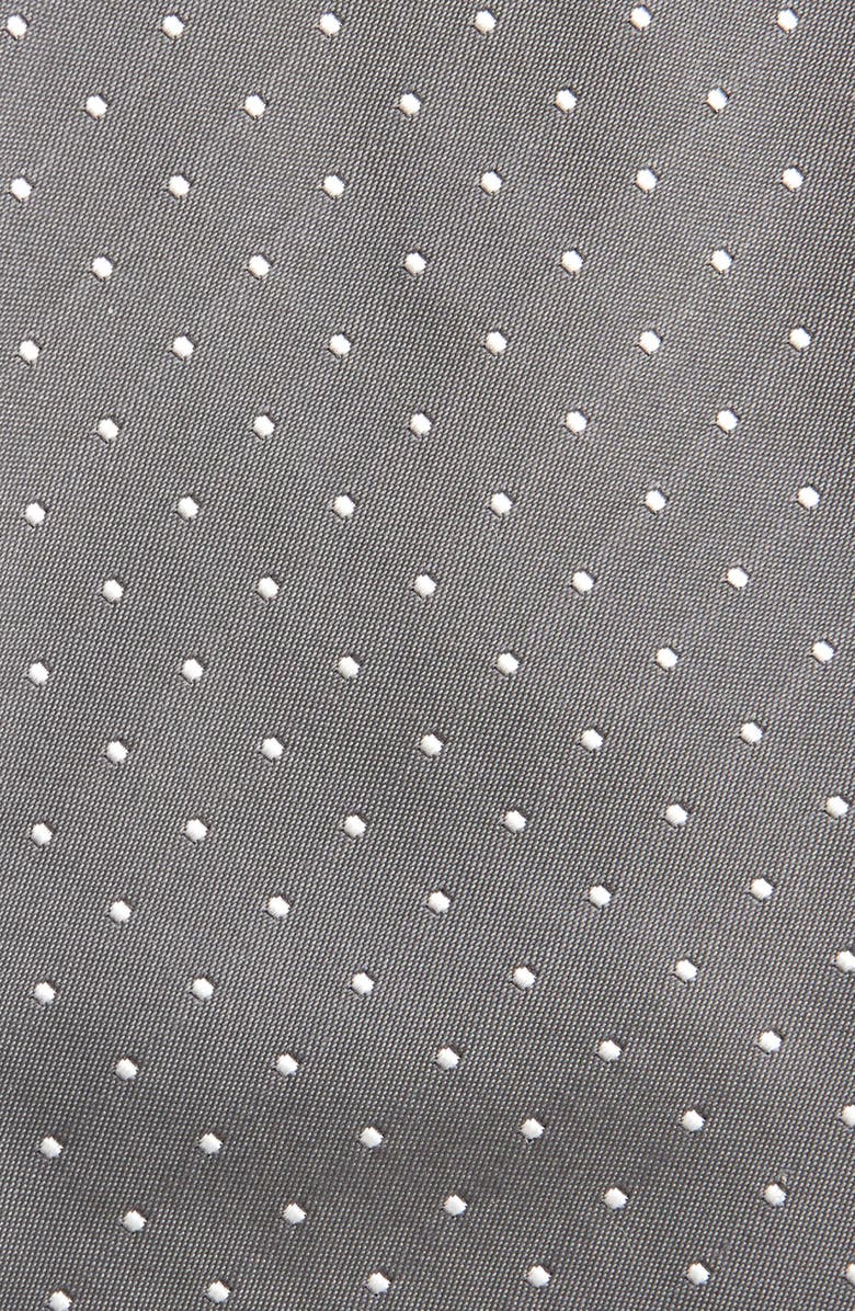 Ralph Lauren Purple Label Pin Dot Silk Peau de Soie Tie, Alternate, color, Grey