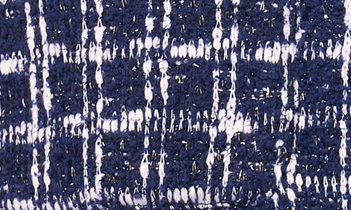 Cece Lady Metallic Tweed Cardigan In Blue