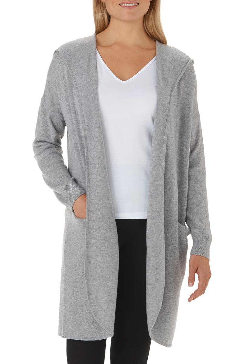 The White Company Wool & Cashmere Hooded Cardigan, Main, color,