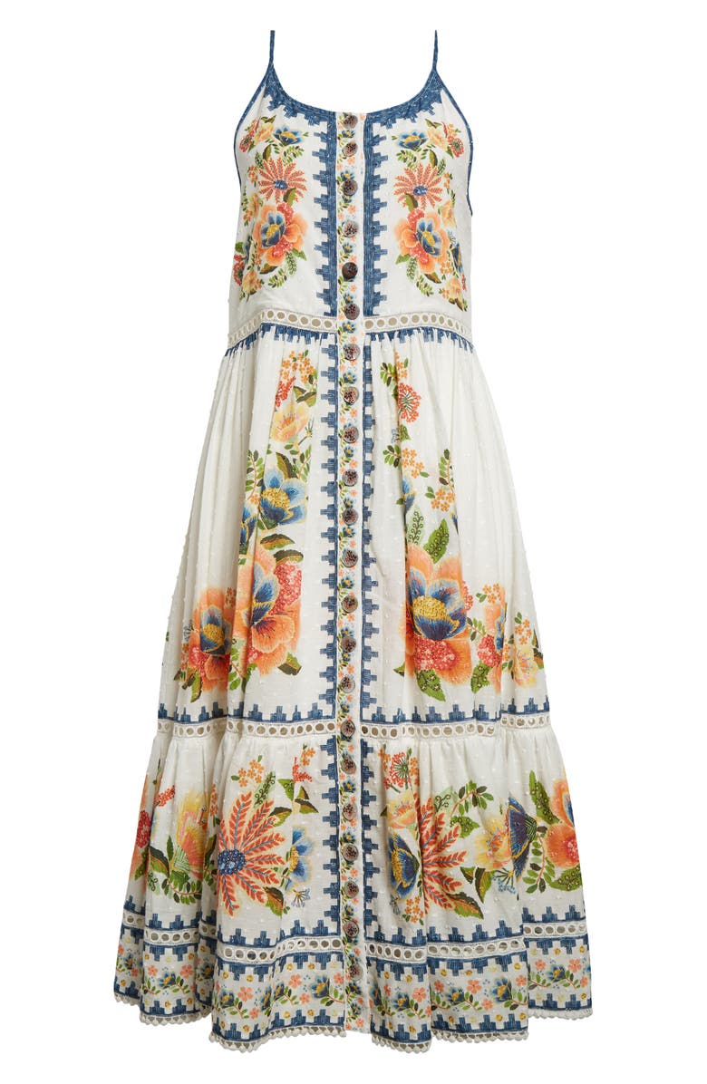 FARM Rio Delicate Garden A-Line Cotton Dress, Alternate, color, 
