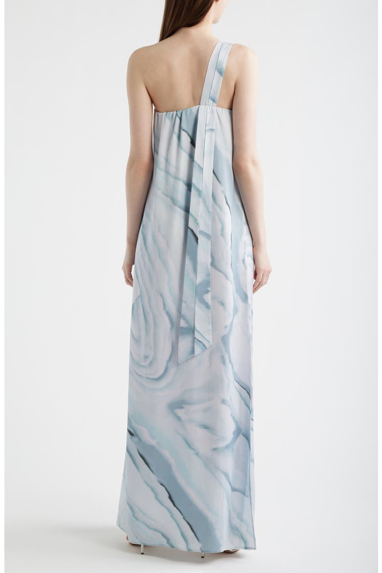 Dantea One-Shoulder Dress, Alternate, color, PALE LAGOON OCEAN TIDE PRINT