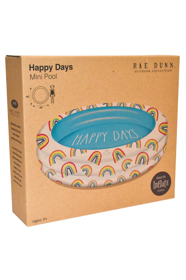 Happy Days Aqua Rainbow 46" Mini Pool, Coconut Float, Ages 5+, Alternate, color, Multicolored
