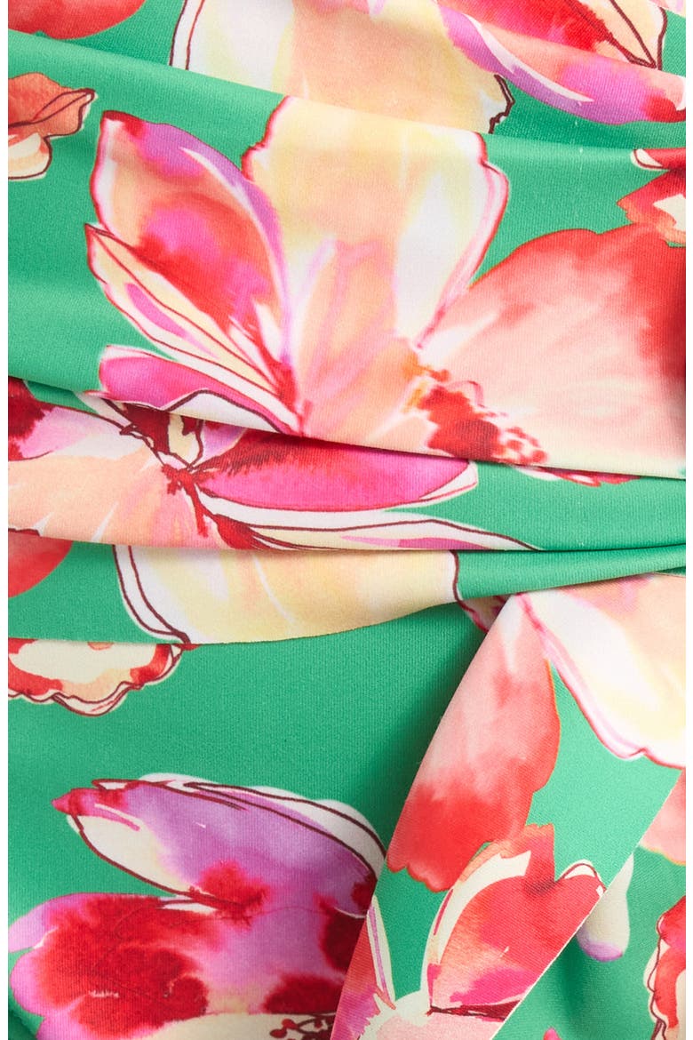 O-Ring High Waist Bikini Bottoms, Alternate, color, GREEN FLORAL