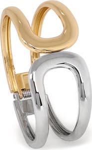 SAACHI Modern Muse Two-Tone Cuff Bracelet