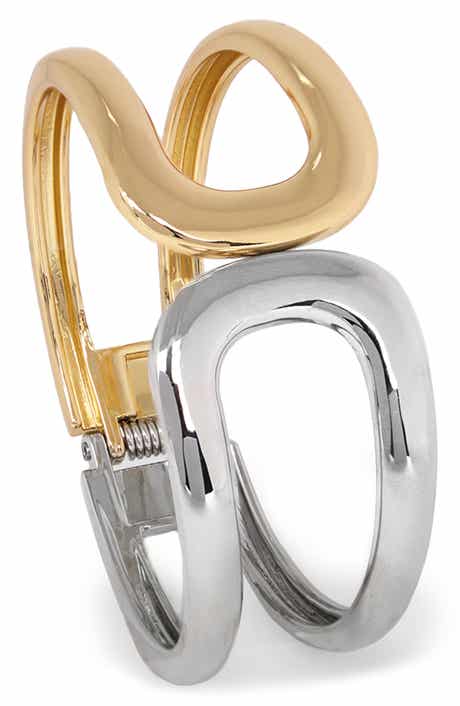SAACHI Modern Muse Two-Tone Cuff Bracelet