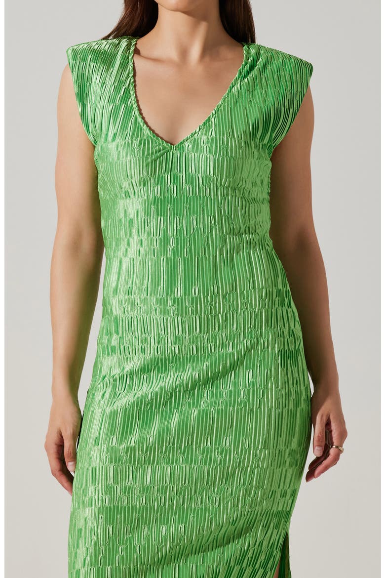 Nyah Ruched Velvet Dress, Alternate, color, GREEN