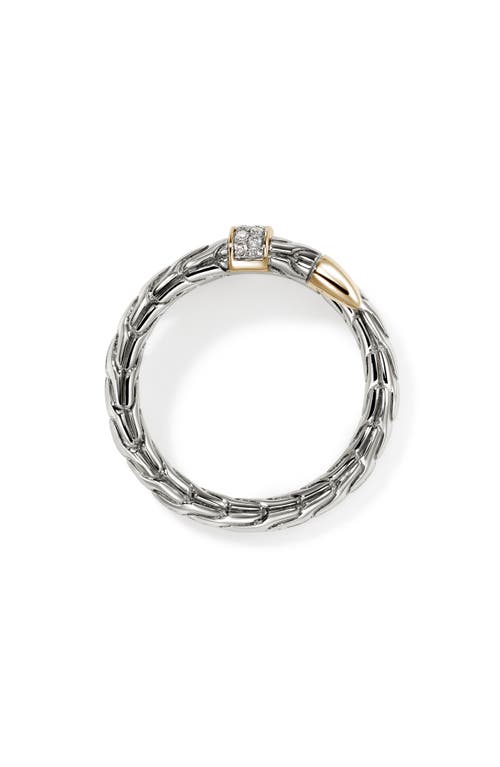 John Hardy Spear Flex Ring, Pavé In White