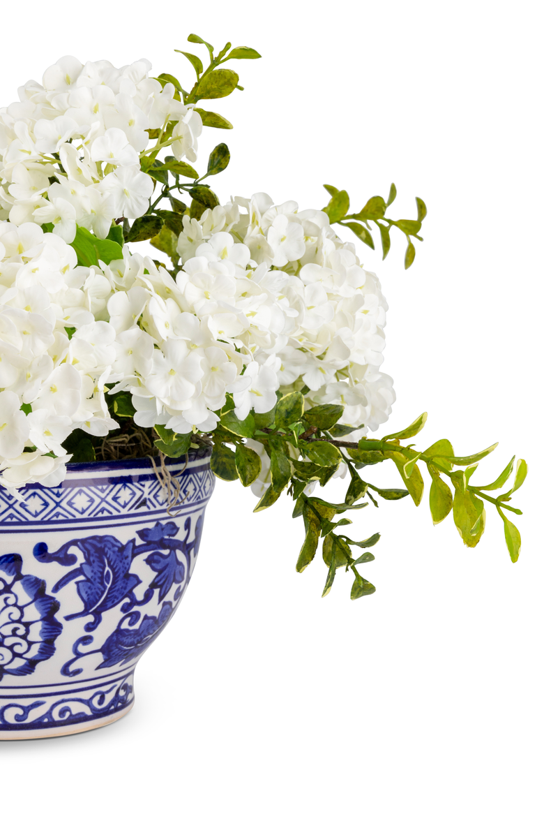 CocoBella Elle Toile RealTouch SnowBall Hydrangea, Alternate, color, Snow