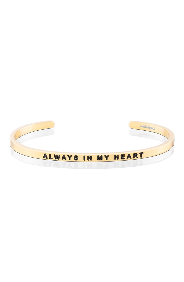 Mantra Always In My Heart bracelet, Main, color, Yellow Gold