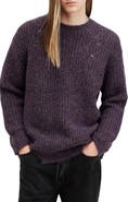 AllSaints Slane Distressed Wool, Alpaca & Cotton Crewneck Sweater