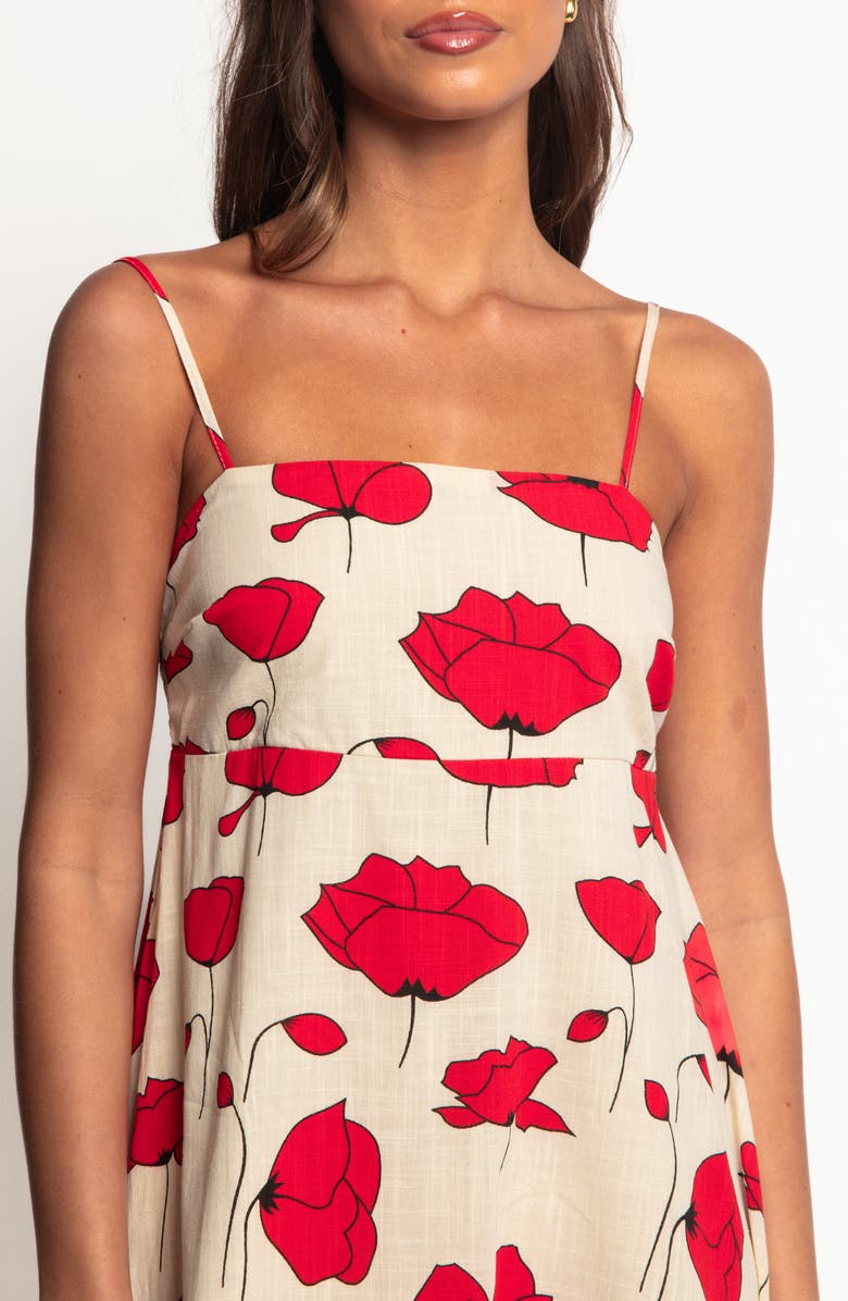Petal & Pup Brea Floral Cotton Maxi Sundress, Alternate, color, Poppy