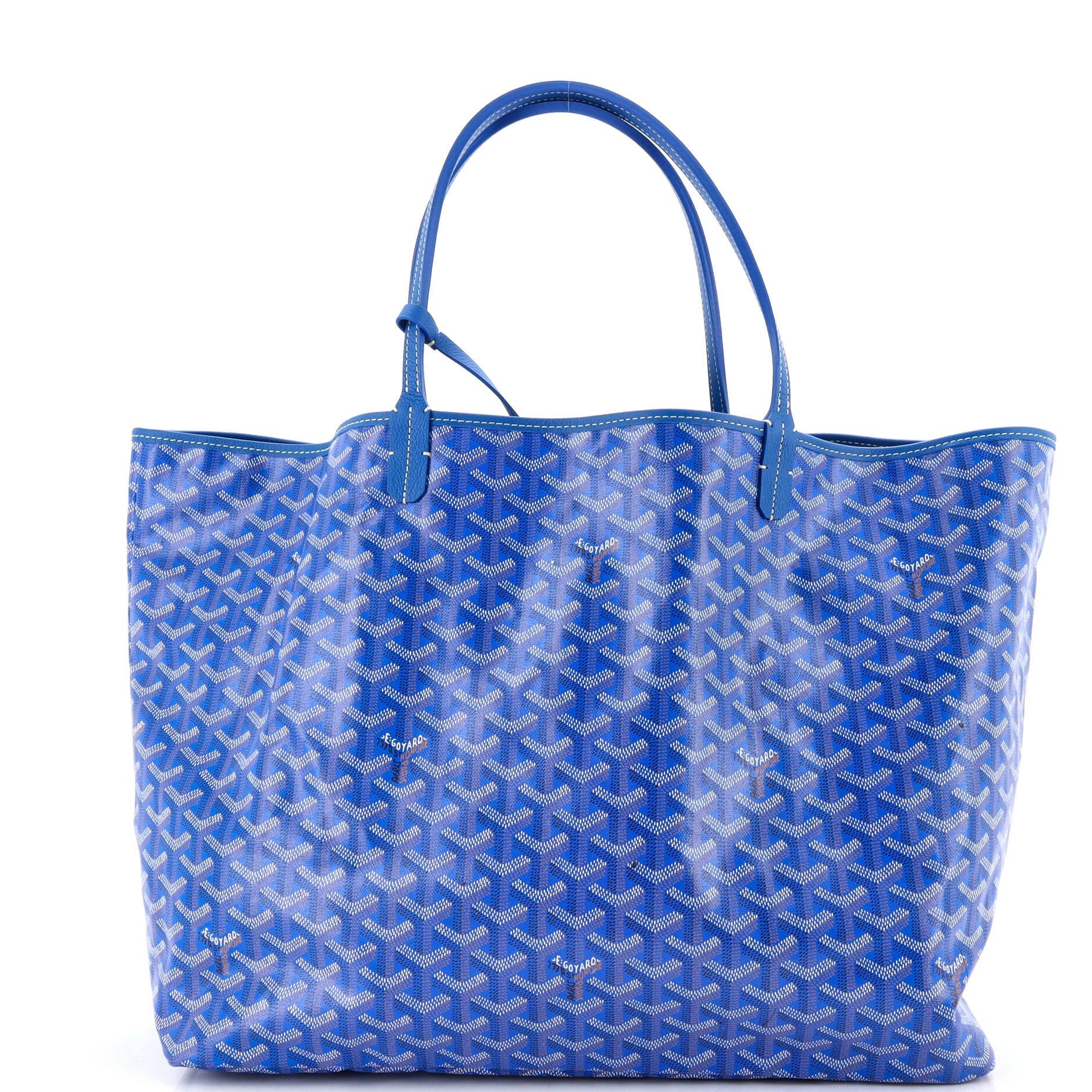 Pre-Owned Goyard Saint Louis Tote Coated Canvas GM, Alternate, color, Blue