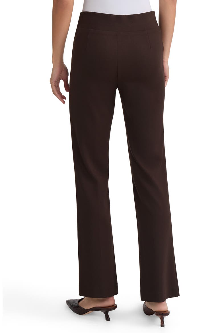 Pintuck Pull-On Straight Leg Pants, Alternate, color, COFFEE BEAN