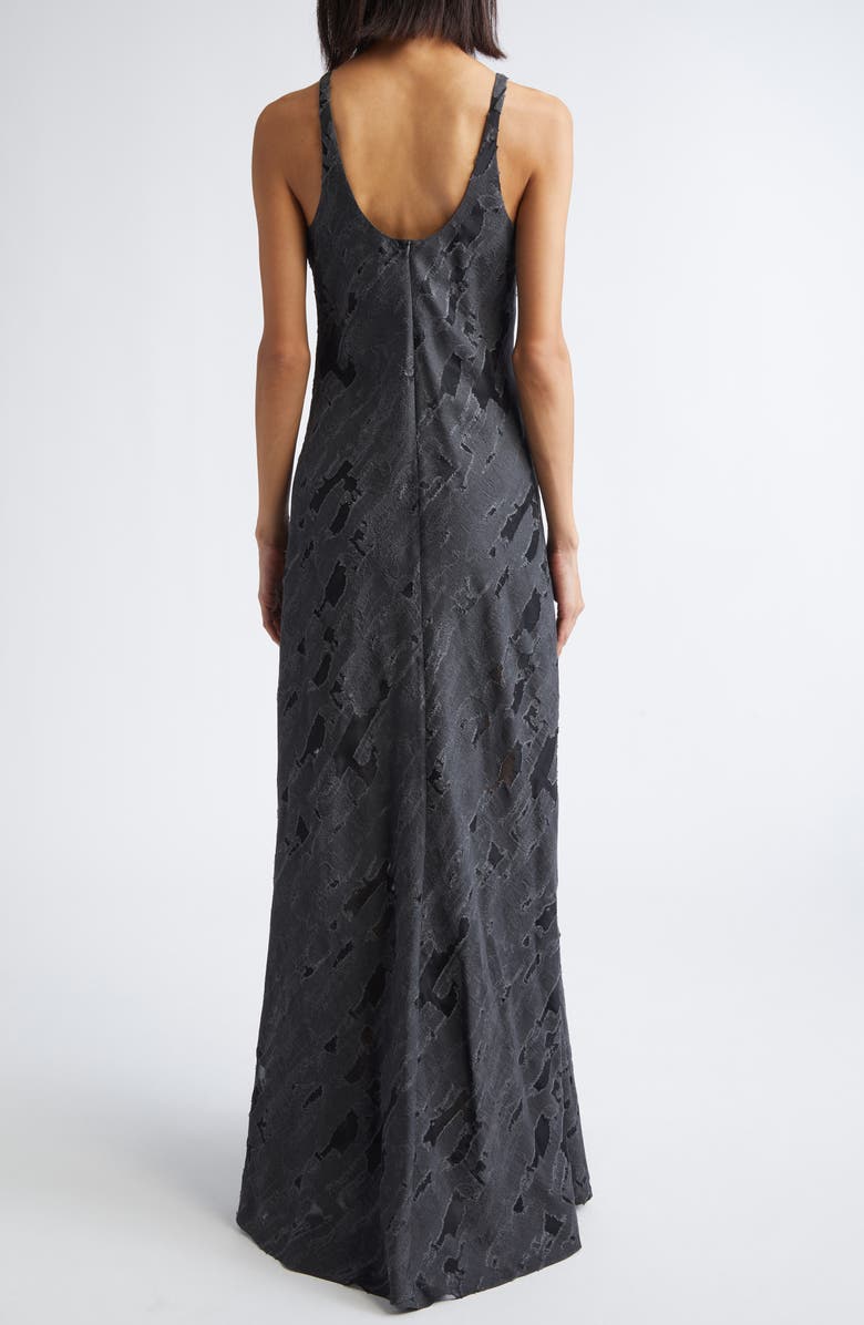 GRACE LING Torn Burnout Bias Cut Dress, Alternate, color, Torn Grey