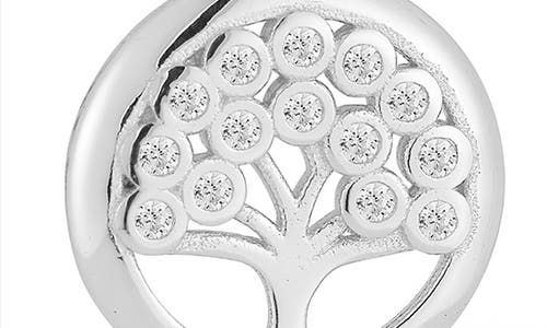 Glaze Jewelry Tree Of Life Huggie Hoop Earrings In Silver