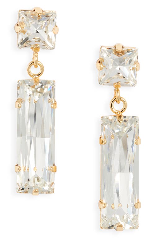 Kenneth Jay Lane Crystal Drop Earrings In White