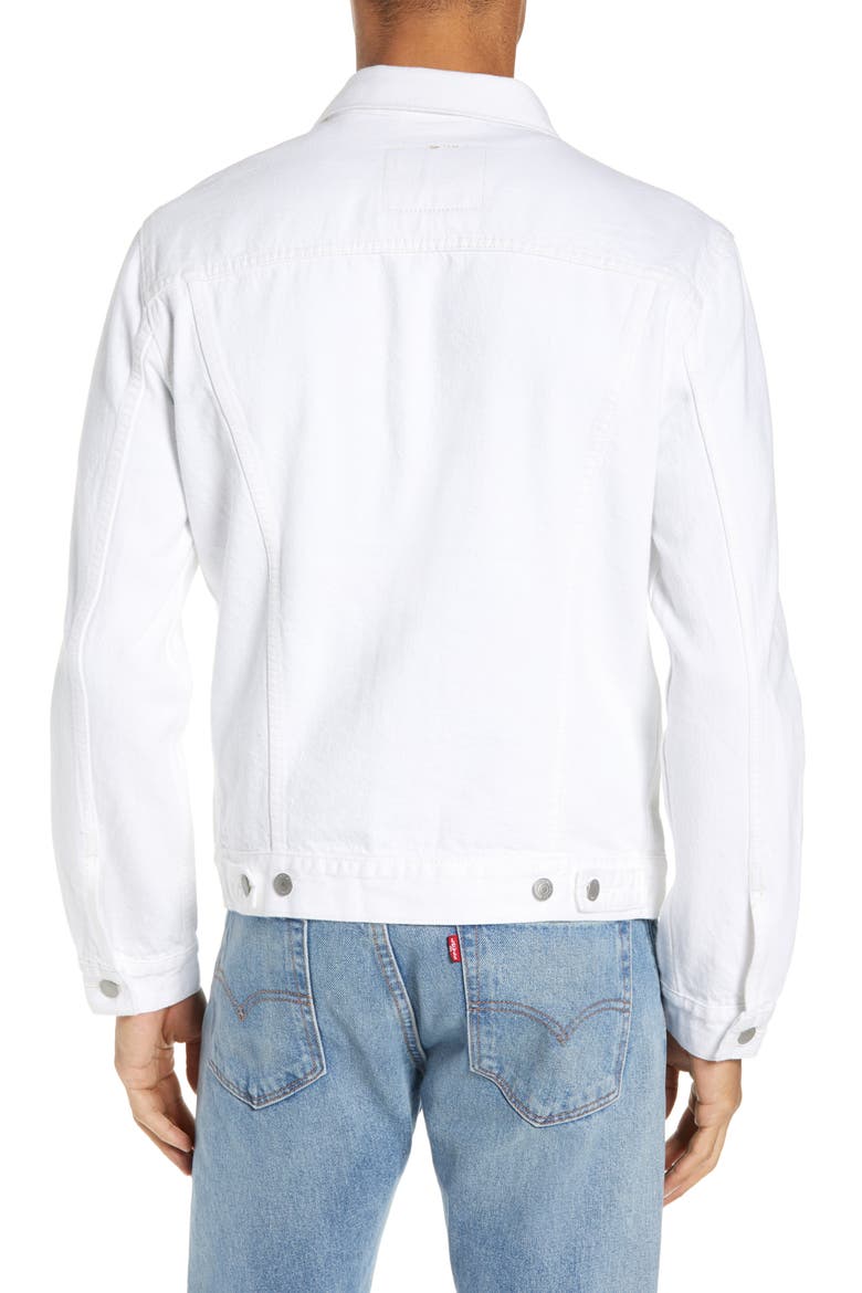 Levi's® Denim Trucker Jacket, Alternate, color, WHITE OUT