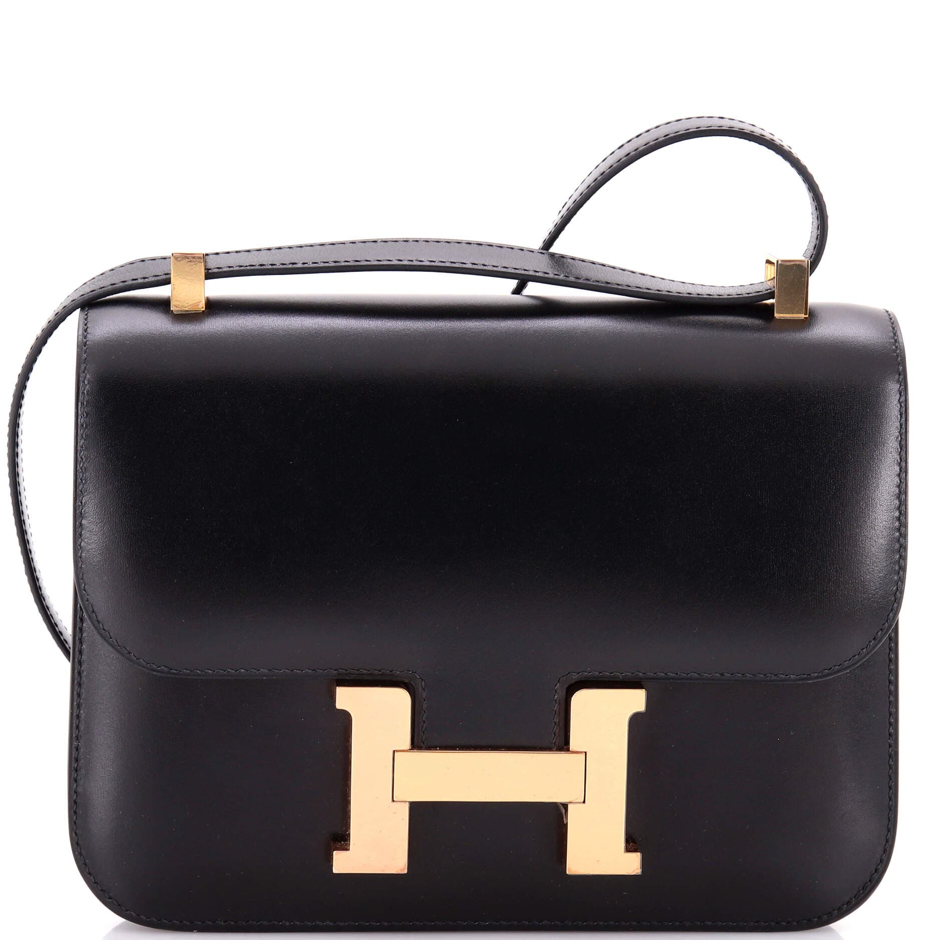 Pre-Owned Hermes Constance NM Bag Box Calf 24, Main, color, Noir