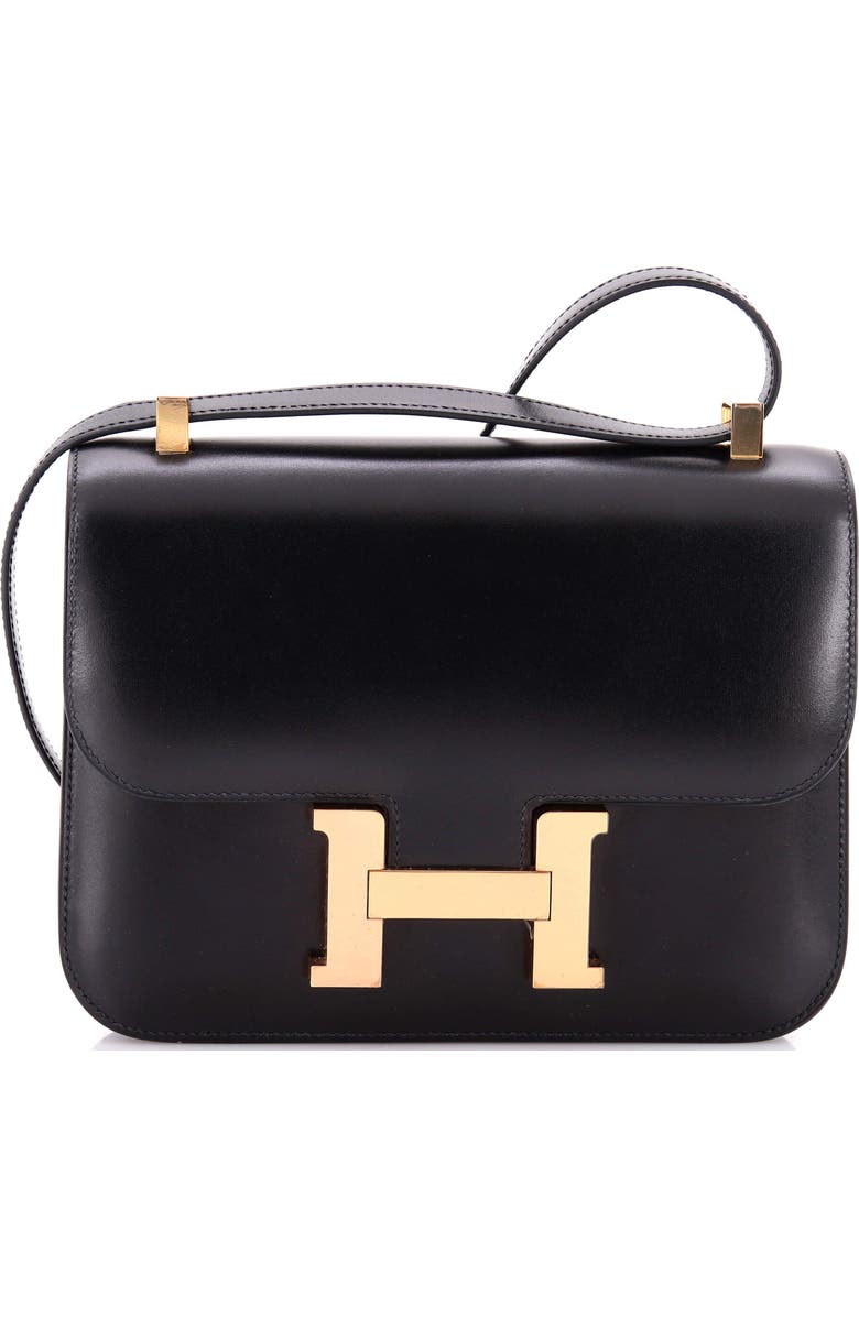 Pre-Owned Hermes Constance NM Bag Box Calf 24, Main, color, Noir