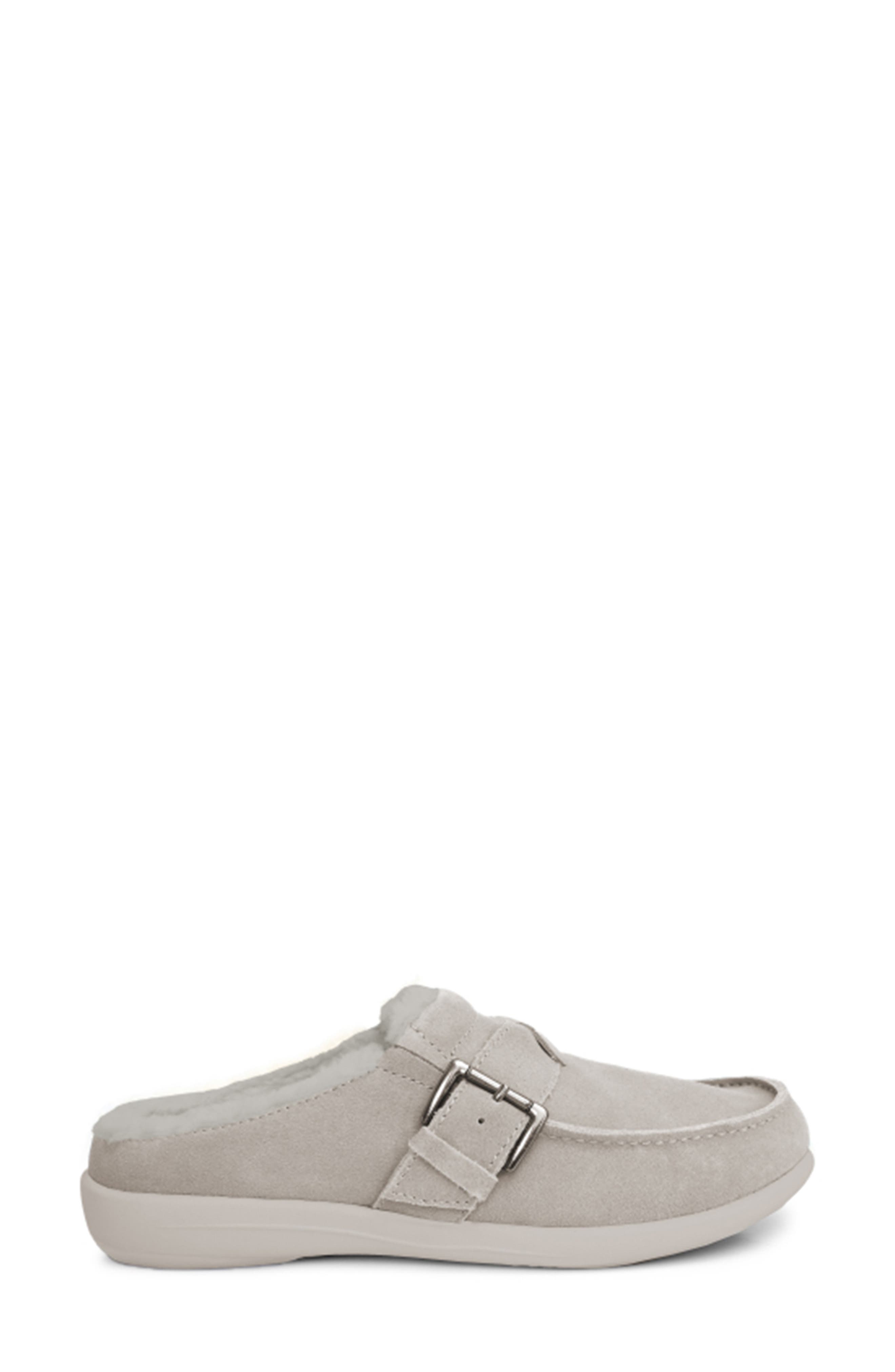 Siesta Faux Fur Lined Clog, Alternate, color, GHOST GREY