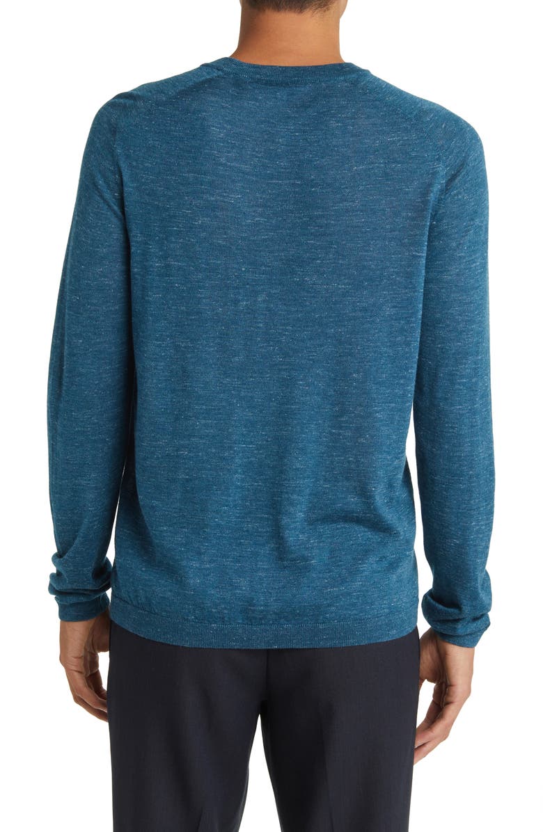 Jack Victor Bailey Merino Wool Blend Sweatshirt, Alternate, color, Teal Jv
