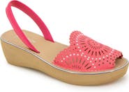 Reaction Kenneth Cole Fine Glass Foil Laser Wedge Sandal