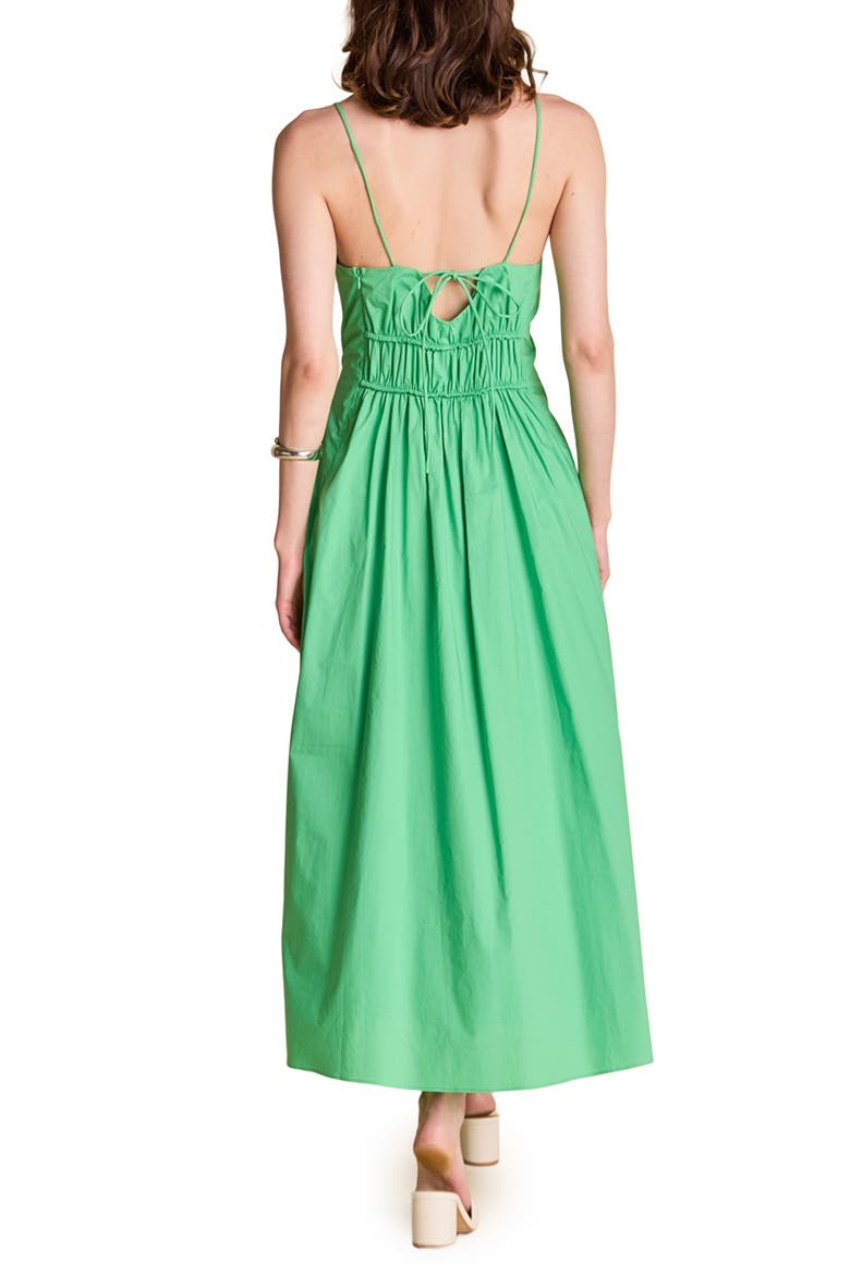 Smocked Sleeveless Maxi Dress, Alternate, color, GREEN