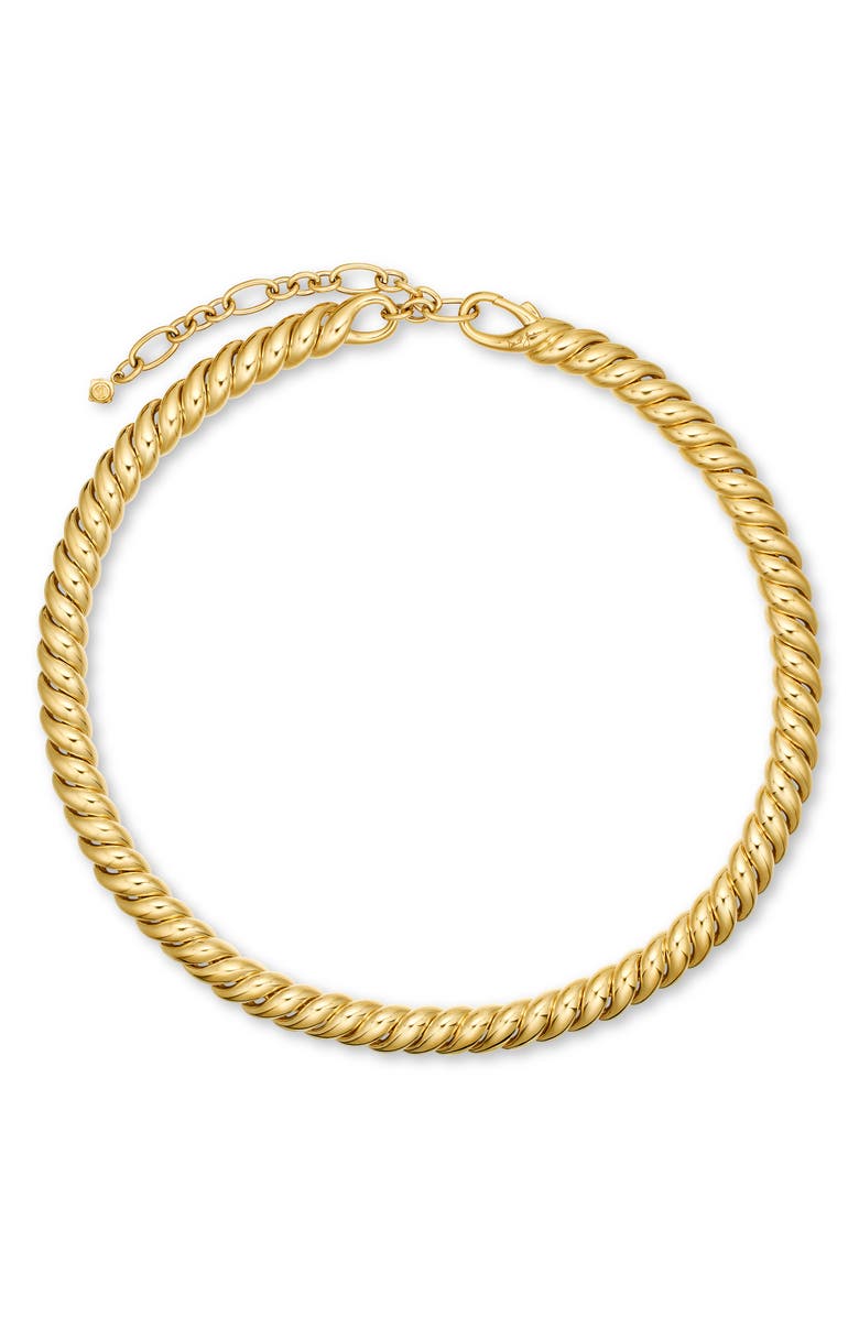 David Yurman Sculpted Cable Necklace in 18K Yellow Gold, Main, color, 18K Yellow Gold