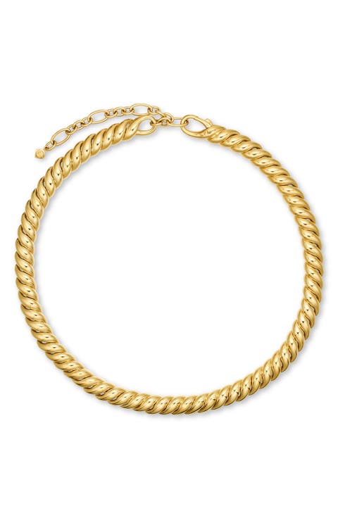 Sculpted Cable Necklace in 18K Yellow Gold