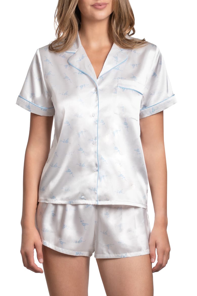 I Do 2-Piece Satin Pajamas, Main, color, IVORY