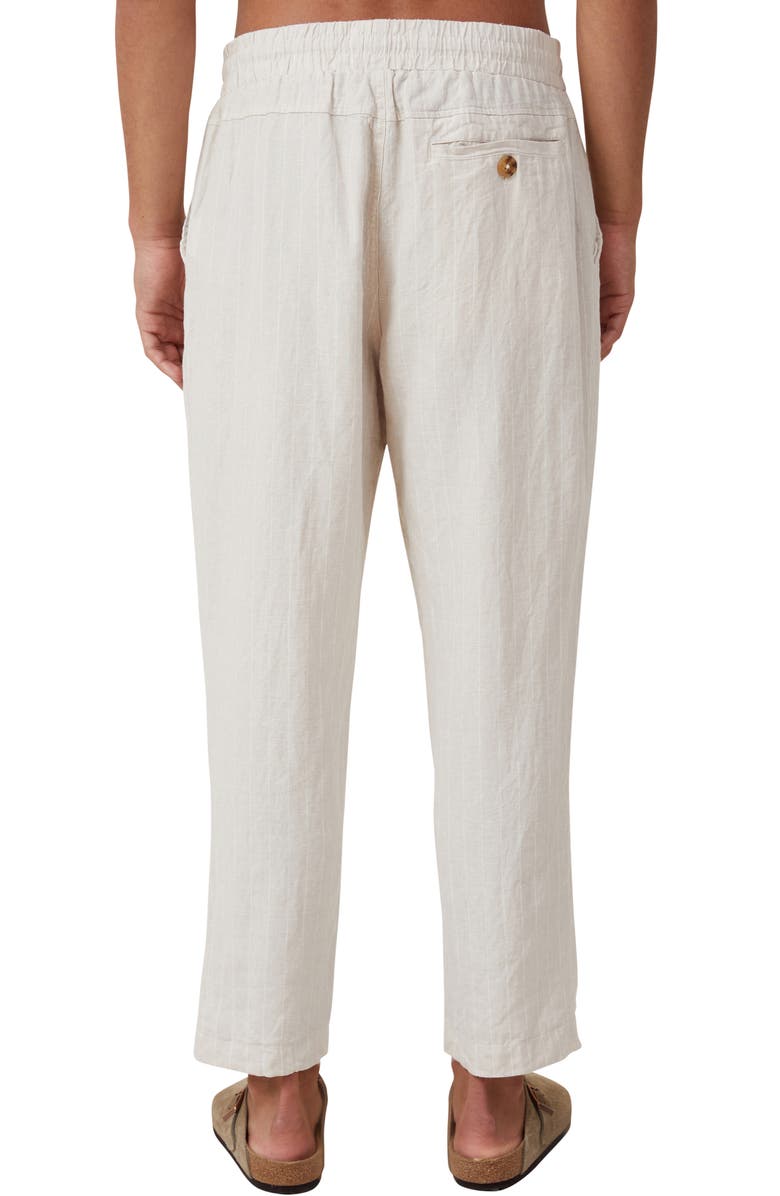 Cotton On Drawstring Waist Linen Pants, Alternate, color,