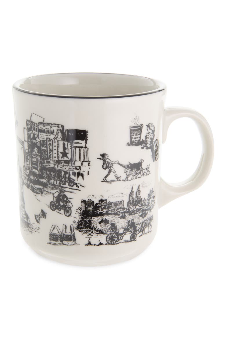 NYC Toile Jumbo Mug, Main, color, WHITE/ BLACK