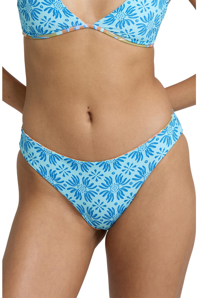 Le Surf Reversible Lowrider Bikini Bottoms, Alternate, color, ORANGE MULTI