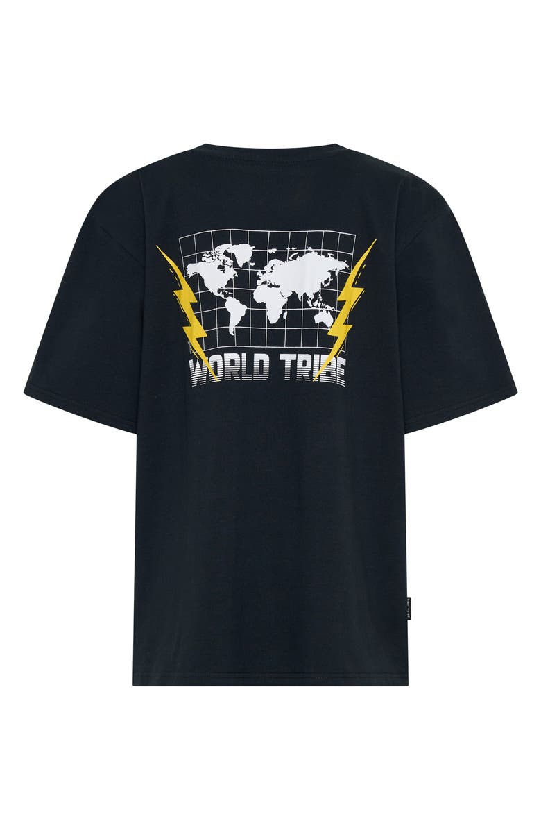 TINY TRIBE Kids' World Tribe Cotton Graphic T-Shirt, Alternate, color, Black