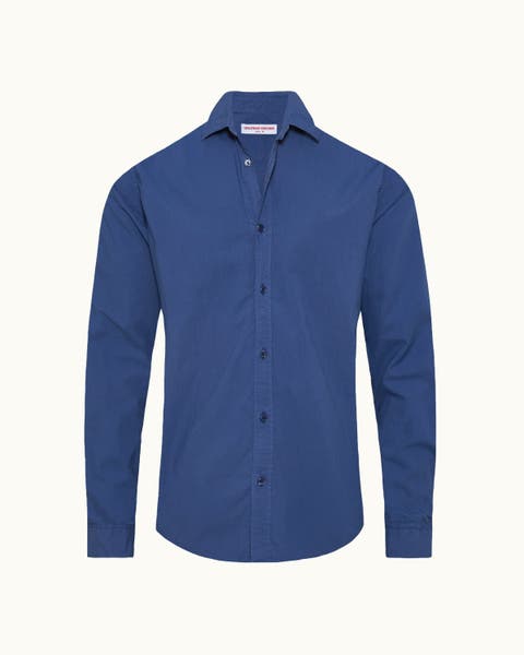 Giles Tailored Fit Garment Dye Poplin Shirt
