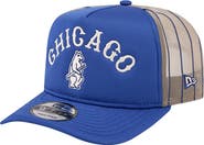New Era Men's New Era Royal Chicago Cubs Vintage Arched Foam Front 9FIFTY A-Frame Adjustable Trucker Hat