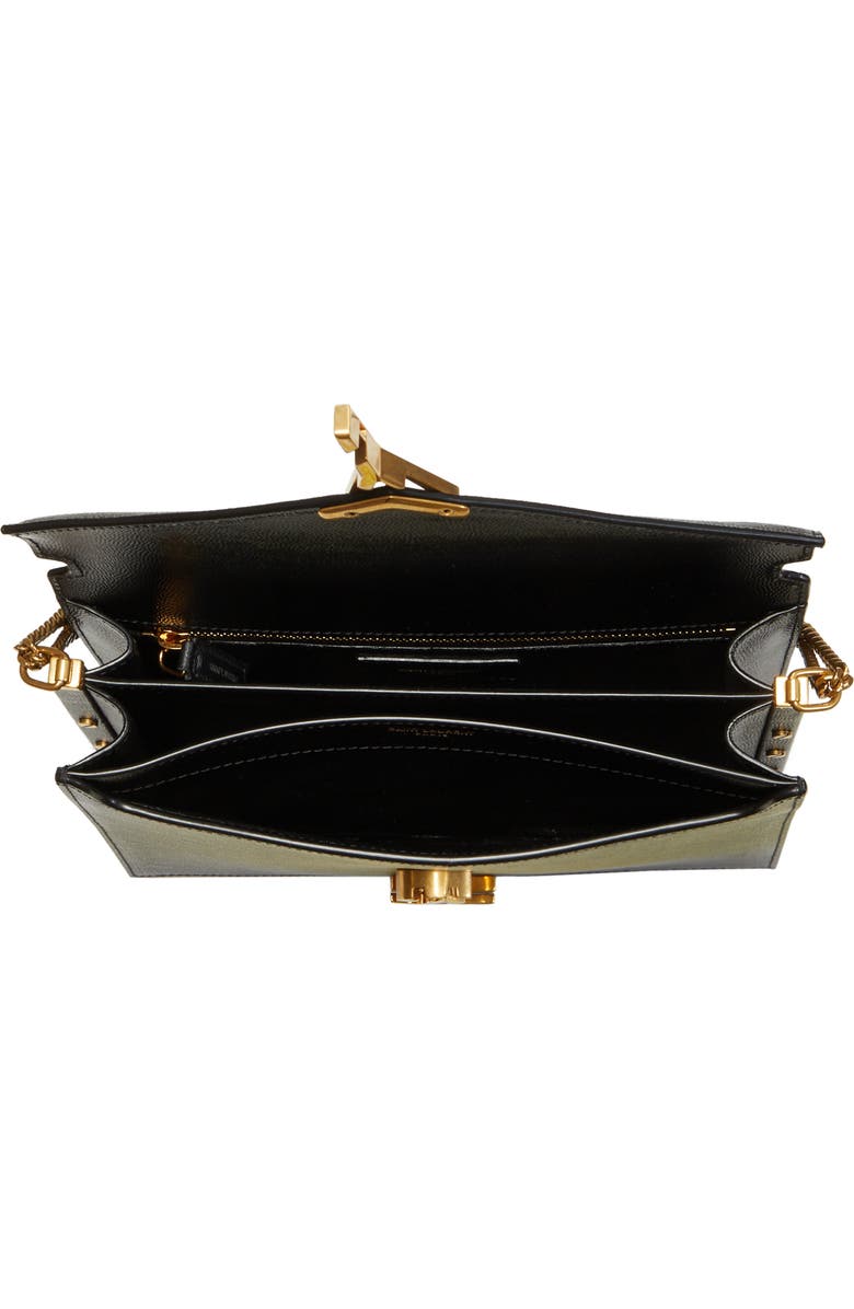 Saint Laurent Cassandra Leather Shoulder Bag, Alternate, color,