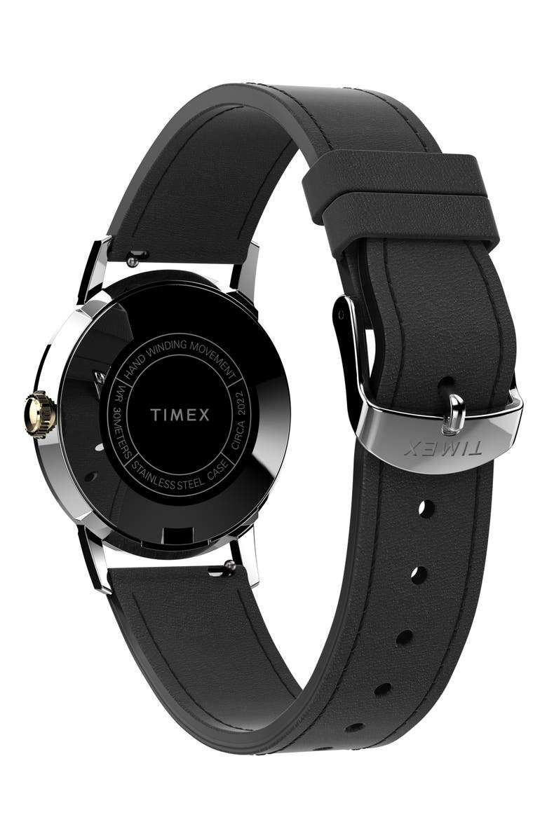 Timex<sup>®</sup> Marlin Mechanical Leather Strap Watch, 34mm, Alternate, color, 