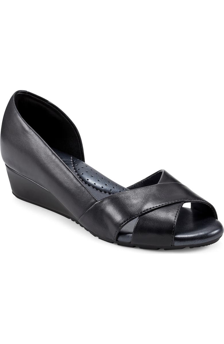 Easy Spirit Bernie Half d'Orsay Wedge Sandal, Main, color,