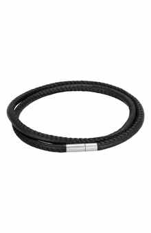 Men's Double Wrap Leather Bracelet
