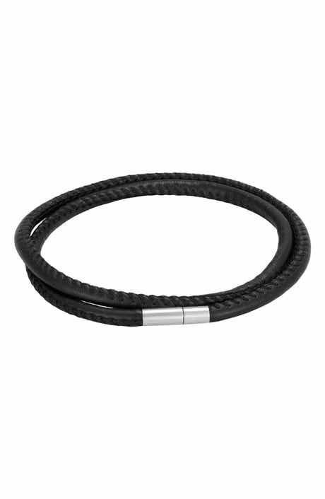 Men's Double Wrap Leather Bracelet
