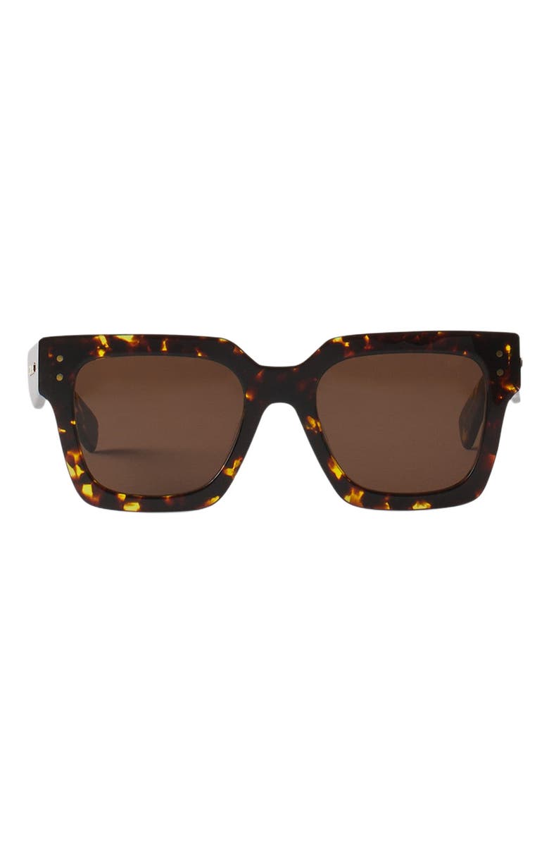 Lanvin Lunettes Maxi Rectangle Lanvin Signature, Main, color, Amber-Turtoise