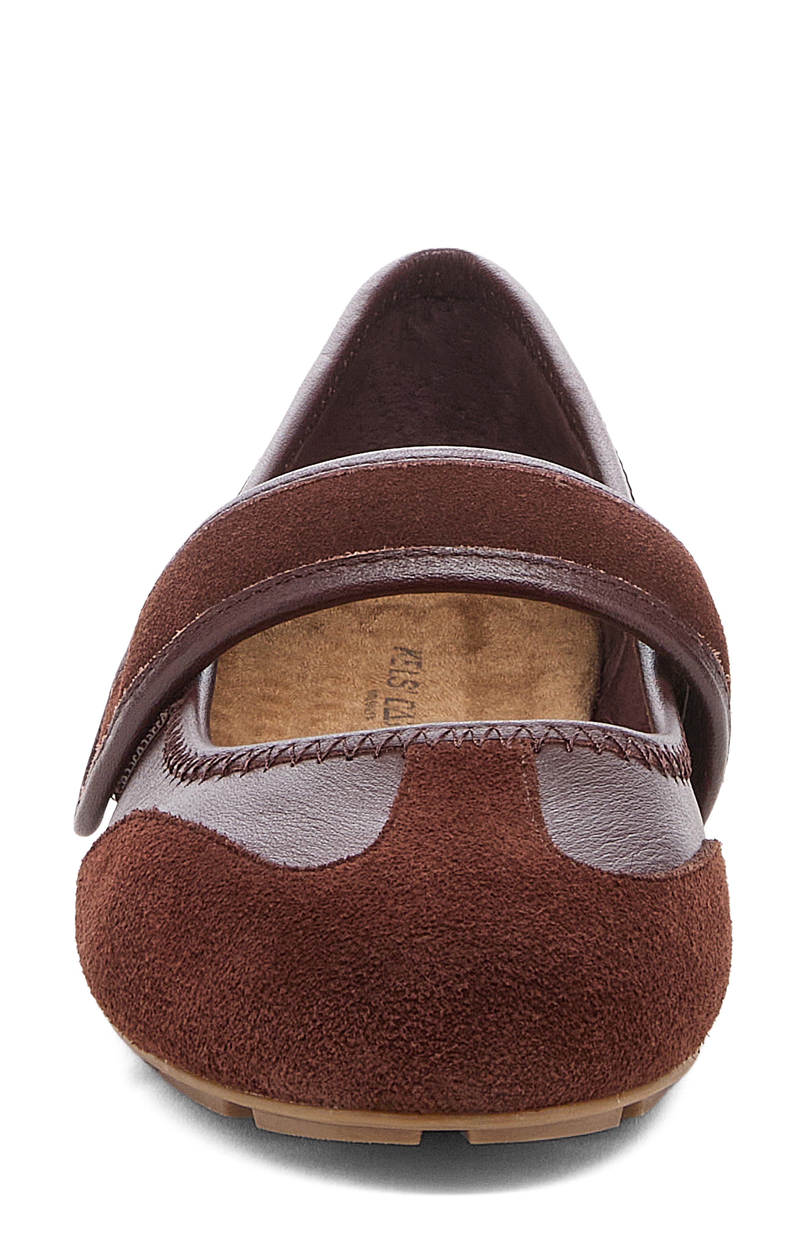 Damon Leather Mary Jane Flat, Alternate, color, WARM BROWN