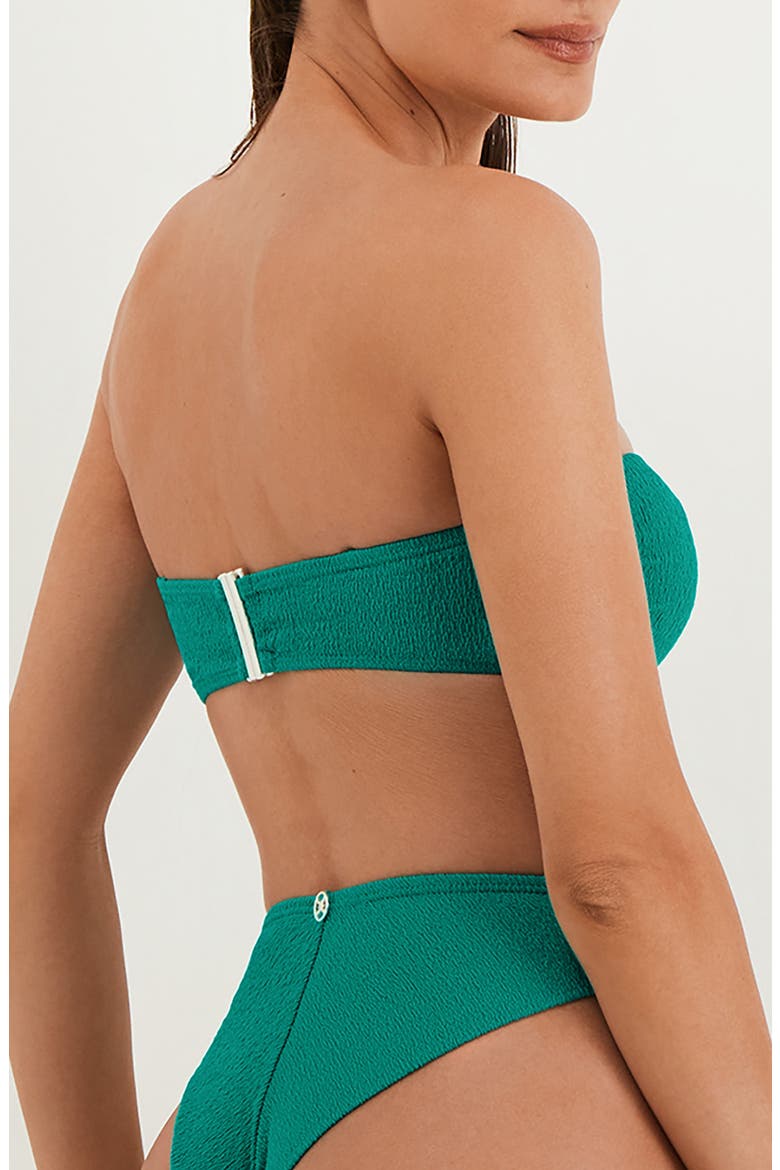 Firenze Sunny Bandeau Bikini Top, Alternate, color, GREEN