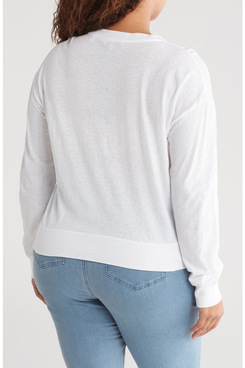 Cotton & Linen Sweatshirt, Alternate, color, OPTIC WHITE