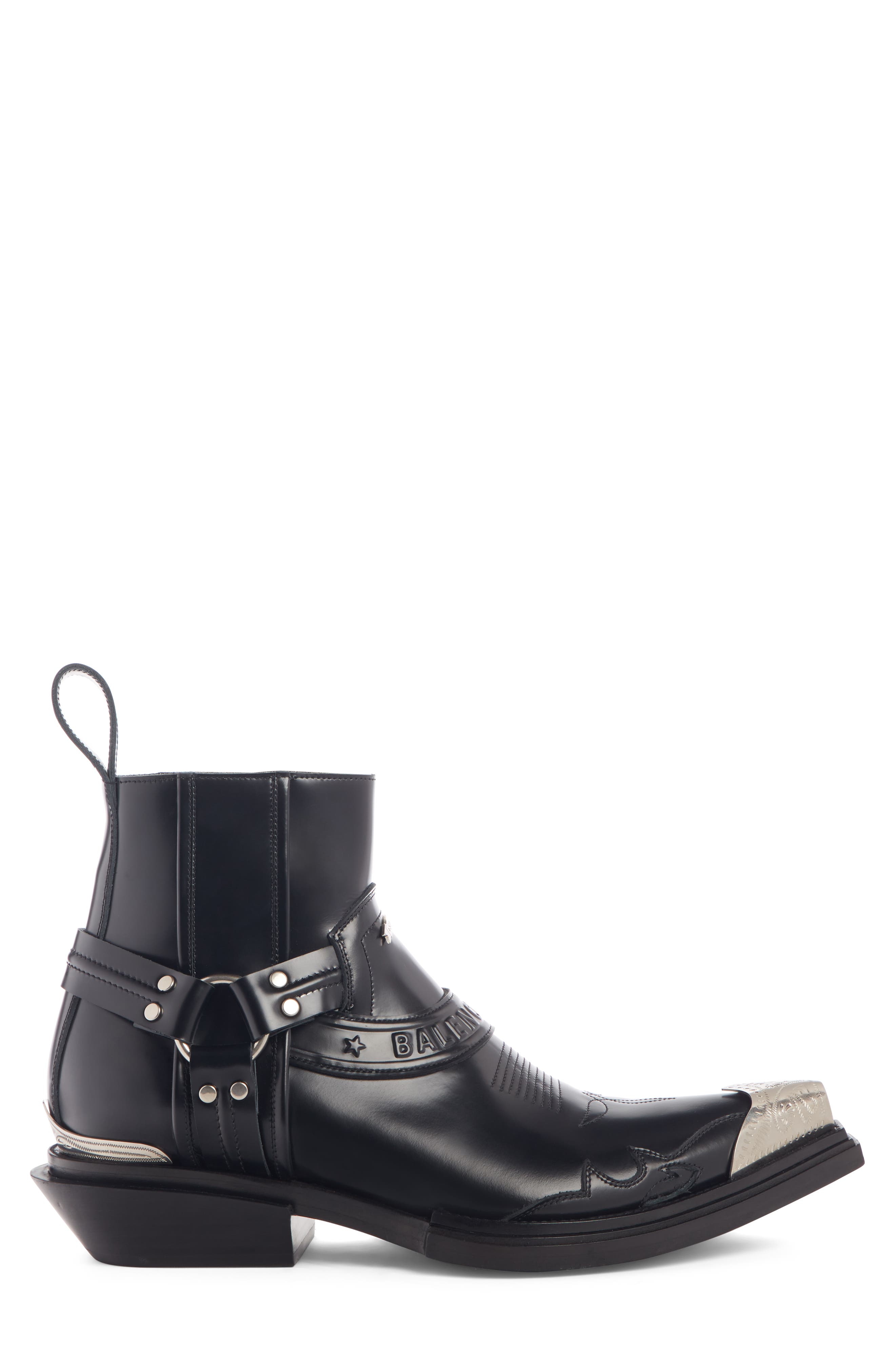 Balenciaga Santiag Harness Boot, Alternate, color, 