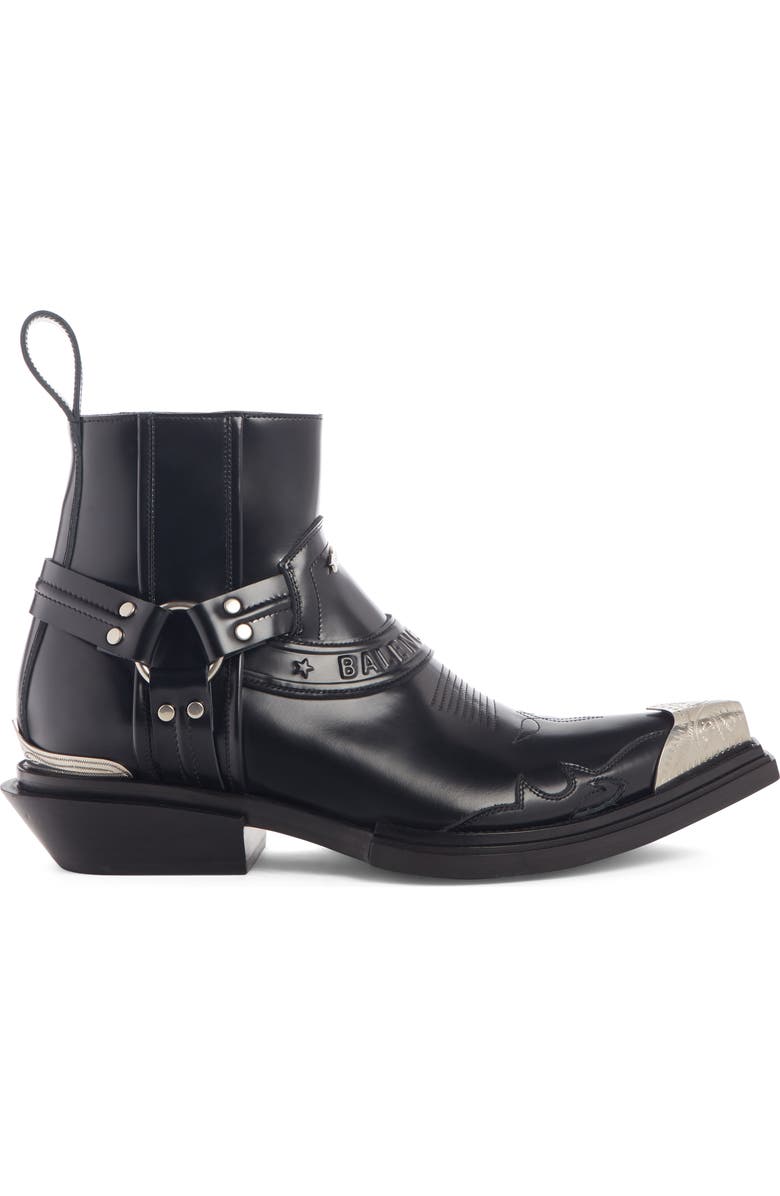 Balenciaga Santiag Harness Boot, Alternate, color,