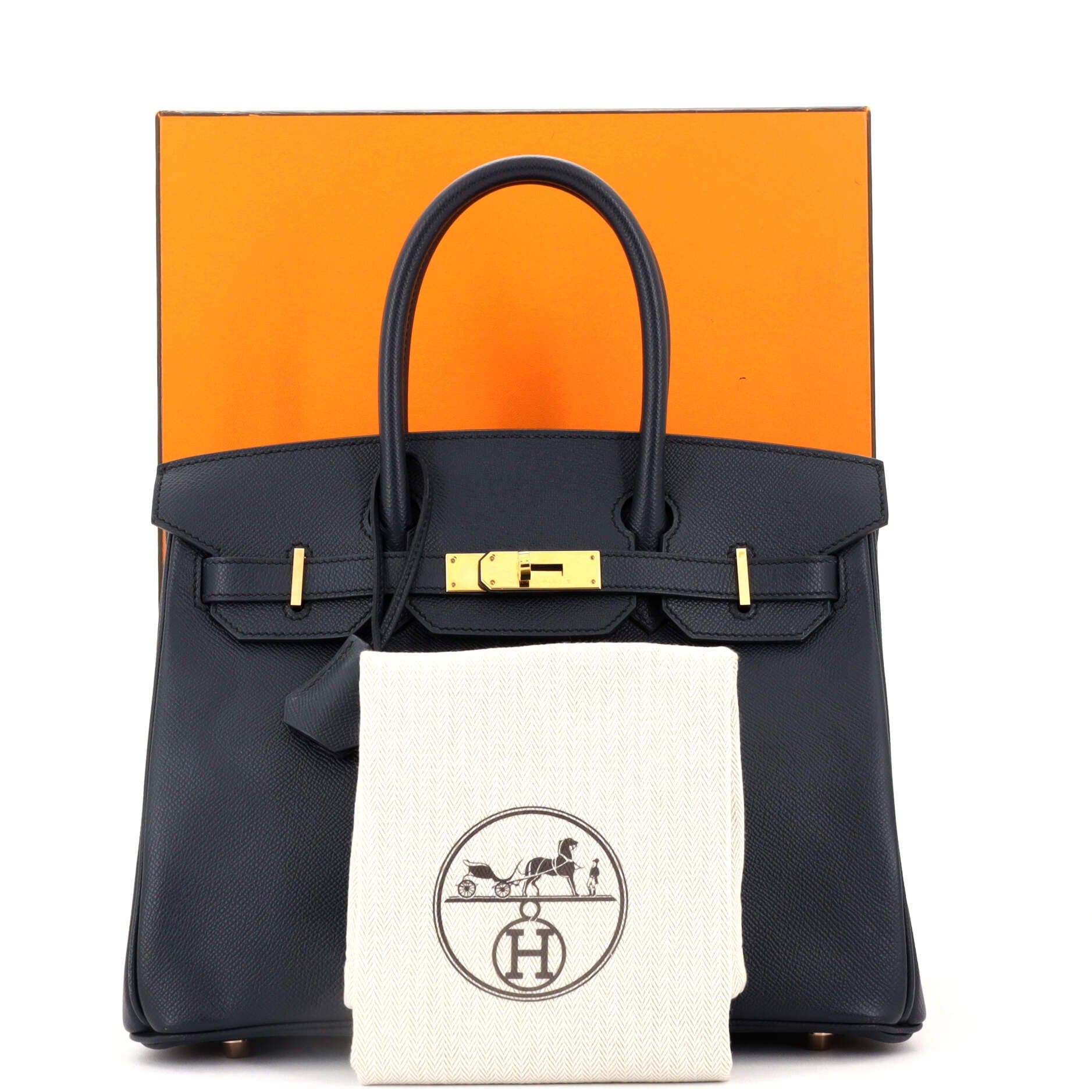 Pre-Owned Hermes Birkin Handbag Blue Epsom with Rose Gold Hardware 30, Alternate, color, 