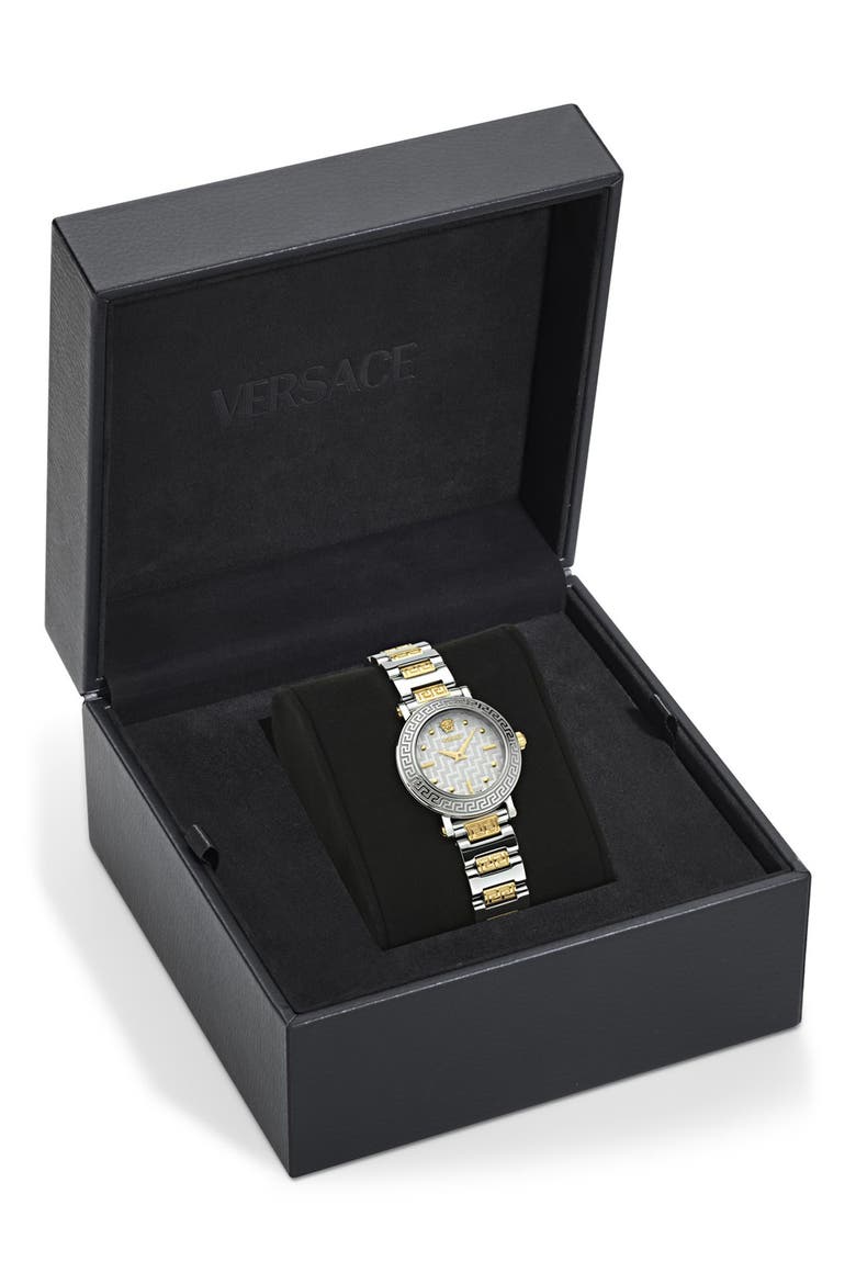 Greca Sphere Petite Bracelet Watch, 30mm, Alternate, color, TWO TONE