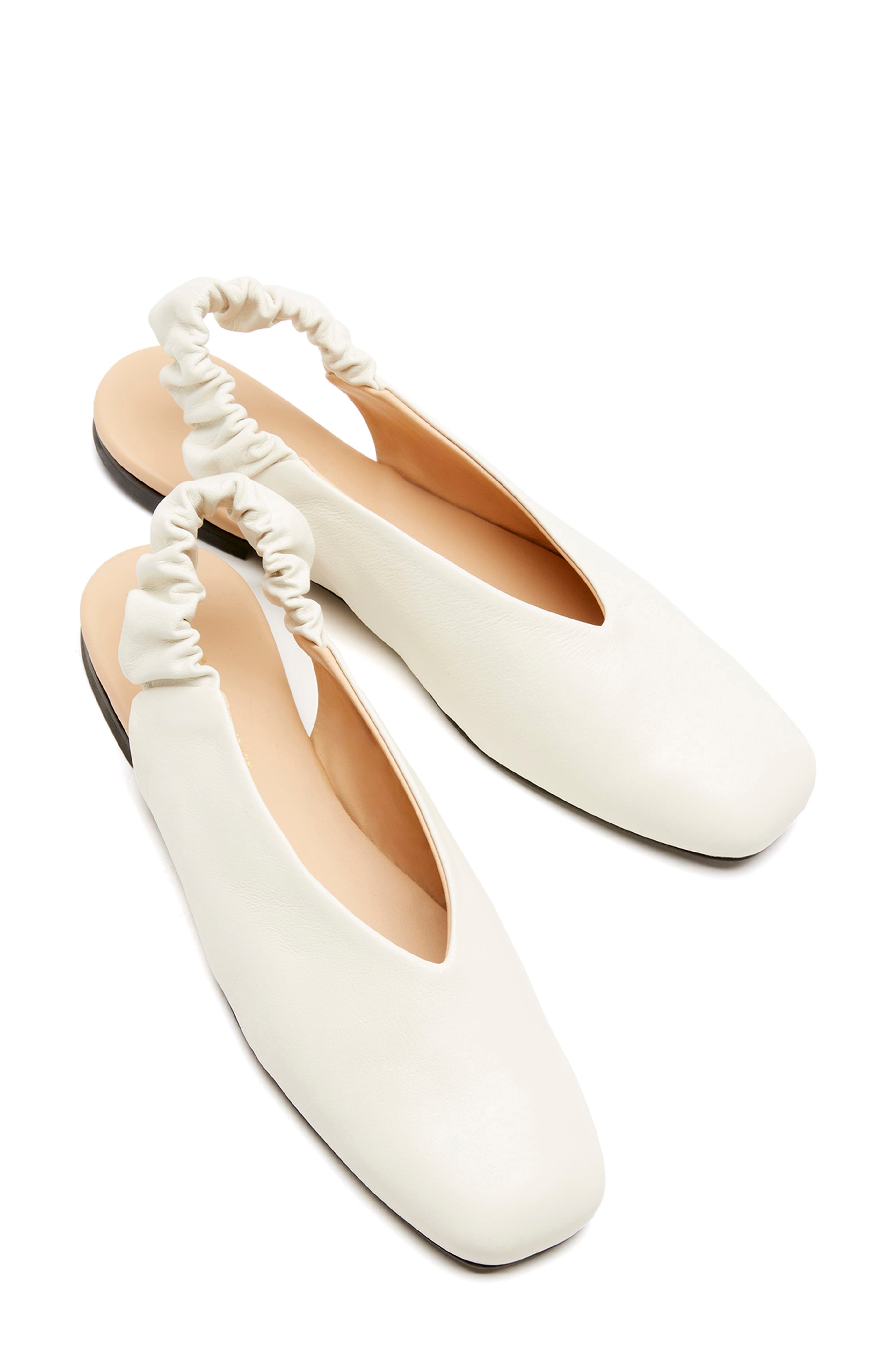 Glenn City Dry™ Waterproof Slingback Flat, Alternate, color, MILK LEATHER